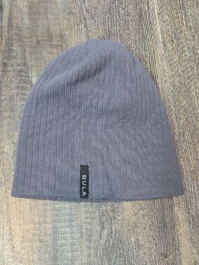 BULA Men's Gray Ribbed Knit Beanie